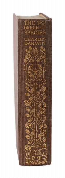 CHARLES DARWIN — ON THE ORIGIN OF SPECIES — LONDON, 1902 — PUBLISHER’S CLOTH