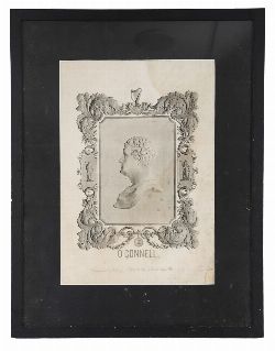19TH-CENTURY IRISH ENGRAVED PROFILE PORTRAIT OF DANIEL O'CONNELL
