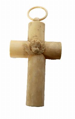 GRAND TOUR IVORY CRUCIFIX WITH ANGEL HEAD