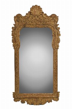 18TH-CENTURY CARVED GILTWOOD AND GESSO PIER MIRROR