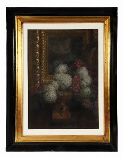 FRENCH SCHOOL, STILL LIFE WITH WHITE AND RED BLOSSOMS
