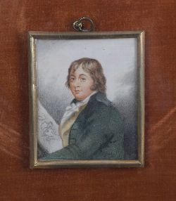 18TH-CENTURY CONTINENTAL MINIATURE PORTRAIT OF A GENTLEMAN