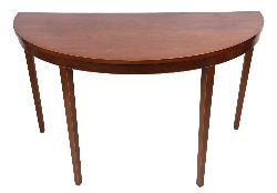 19TH-CENTURY MAHOGANY AND BOXWOOD STRING-INLAID SIDE TABLE
