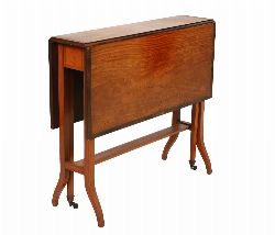 EDWARDIAN SATINWOOD AND CROSSBANDED SUTHERLAND TABLE