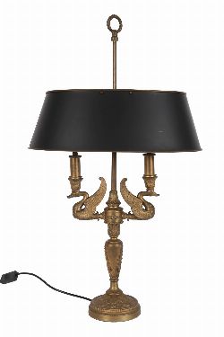 BRONZE EMPIRE STYLE BOUILLOTTE LAMP
