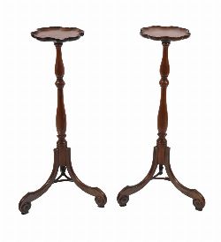PAIR OF MAHOGANY TORCHÃˆRES ATTRIBUTED TO GILLOWS OF LANCASTER