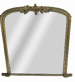 19TH-CENTURY GILTWOOD OVERMANTEL MIRROR