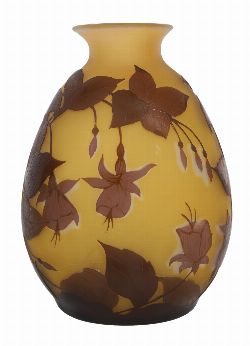 Ã‰MILE GALLÃ‰ STYLE CAMEO GLASS VASE