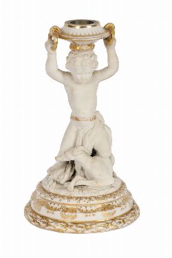 19TH-CENTURY CONTINENTAL PARIAN AND PARCEL-GILT CHERUB