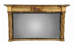 REGENCY PERIOD GILT OVERMANTEL MIRROR