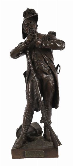 19TH-CENTURY BRONZE FIGURE WITH PIPE