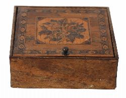 19TH-CENTURY TONBRIDGEWARE JEWELLERY BOX, CIRCA 1850