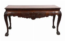 IRISH 19TH-CENTURY MAHOGANY HALL TABLE