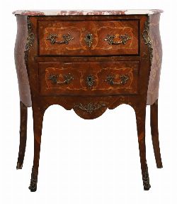 19TH-CENTURY KINGWOOD AND MARQUETRY COMMODE