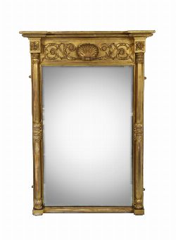 REGENCY PERIOD GILT-FRAMED PIER MIRROR