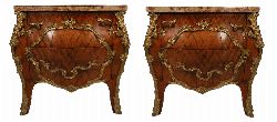 IMPORTANT PAIR OF KINGWOOD AND ORMOLU MOUNTED COMMODES