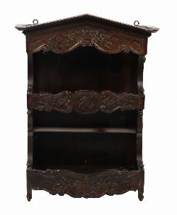 FRENCH PROVINCIAL CARVED WOOD HANGING SHELVES