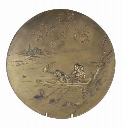 JAPANESE MEIJI PERIOD BRONZE PLAQUE