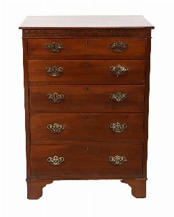 EDWARDIAN MAHOGANY TALLBOY