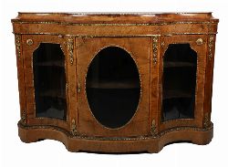 19TH-CENTURY ORMOLU-MOUNTED WALNUT CREDENZA