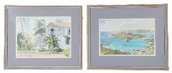 AFTER DAVID CADOGAN, SET OF FOUR MEDITERRANEAN PRINTS