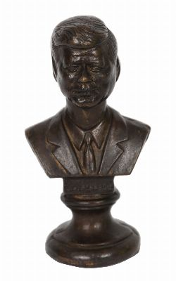 BRONZE BUST OF J.F. KENNEDY