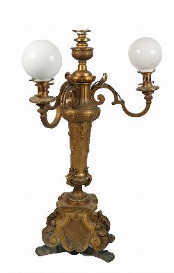 LARGE 19TH-CENTURY BRONZE CANDELABRUM