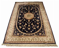 NAIN SILK AND WOOL CARPET
