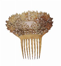 A 19TH-CENTURY TORTOISESHELL HAIR COMB