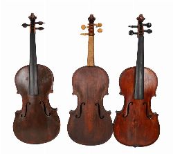 THREE FULL-SIZE VIOLINS FOR RESTORATION
