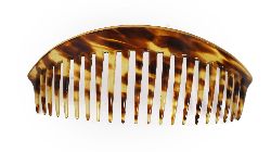 TORTOISESHELL HAIR COMB WITH GILT METAL DECORATION, 19TH CENTURY