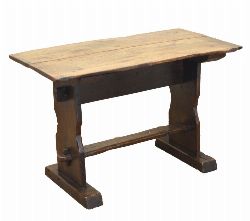 19TH-CENTURY OAK REFECTORY TAVERN TABLE