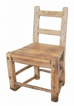 19TH-CENTURY ASH AND PINE SUGAN CHAIR