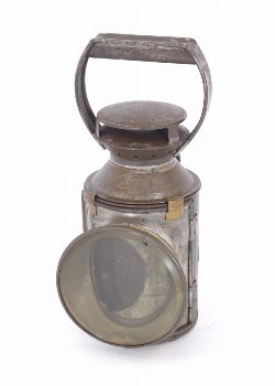 EARLY METAL RAILWAY LAMP