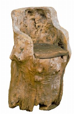 RARE 18TH-CENTURY IRISH ASH DUG OUT CHAIR