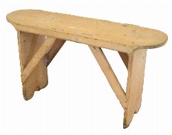 19TH-CENTURY PINE KITCHEN STOOL