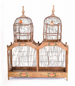 LARGE TWO-PORTICO PALACE-FORM BIRD CAGE