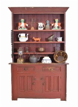 GEORGIAN PINE KITCHEN DRESSER