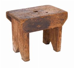 19TH-CENTURY PINE COTTAGE KITCHEN STOOL