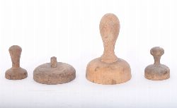 COLLECTION OF FOUR TREEN BUTTER PRINTS