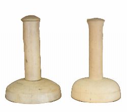 2 TREEN WARE BUTTER PRINTS