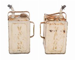 PAIR OF VINTAGE VALOR AND ESSO BLUE PARAFFIN CANS
