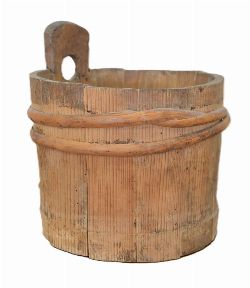 VERNACULAR STAVE-BOUND PINE NOGGIN