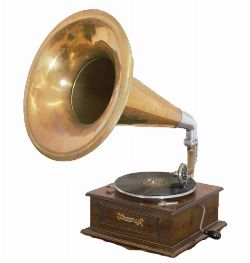 MILLSON GRAMOPHONE WITH BRASS HORN