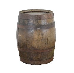 19TH-CENTURY METAL-BOUND WHISKEY BARREL