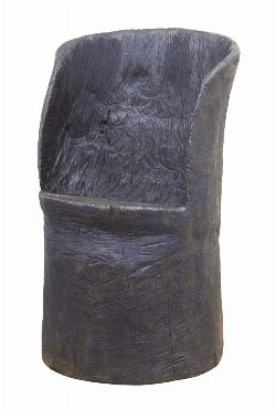 EARLY DUG-OUT BARREL-SHAPED SEAT