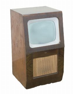 VINTAGE WALNUT-CASED COSSOR TELEVISION