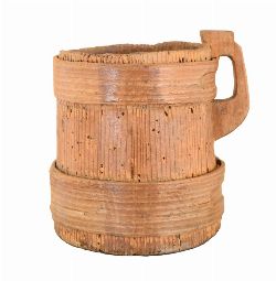 19TH-CENTURY PINE STAVE NOGGIN