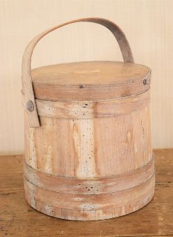 19TH-CENTURY PINE STAVE FLOUR BIN