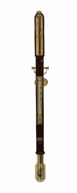 MAHOGANY-CASED SHIP'S STICK BAROMETER